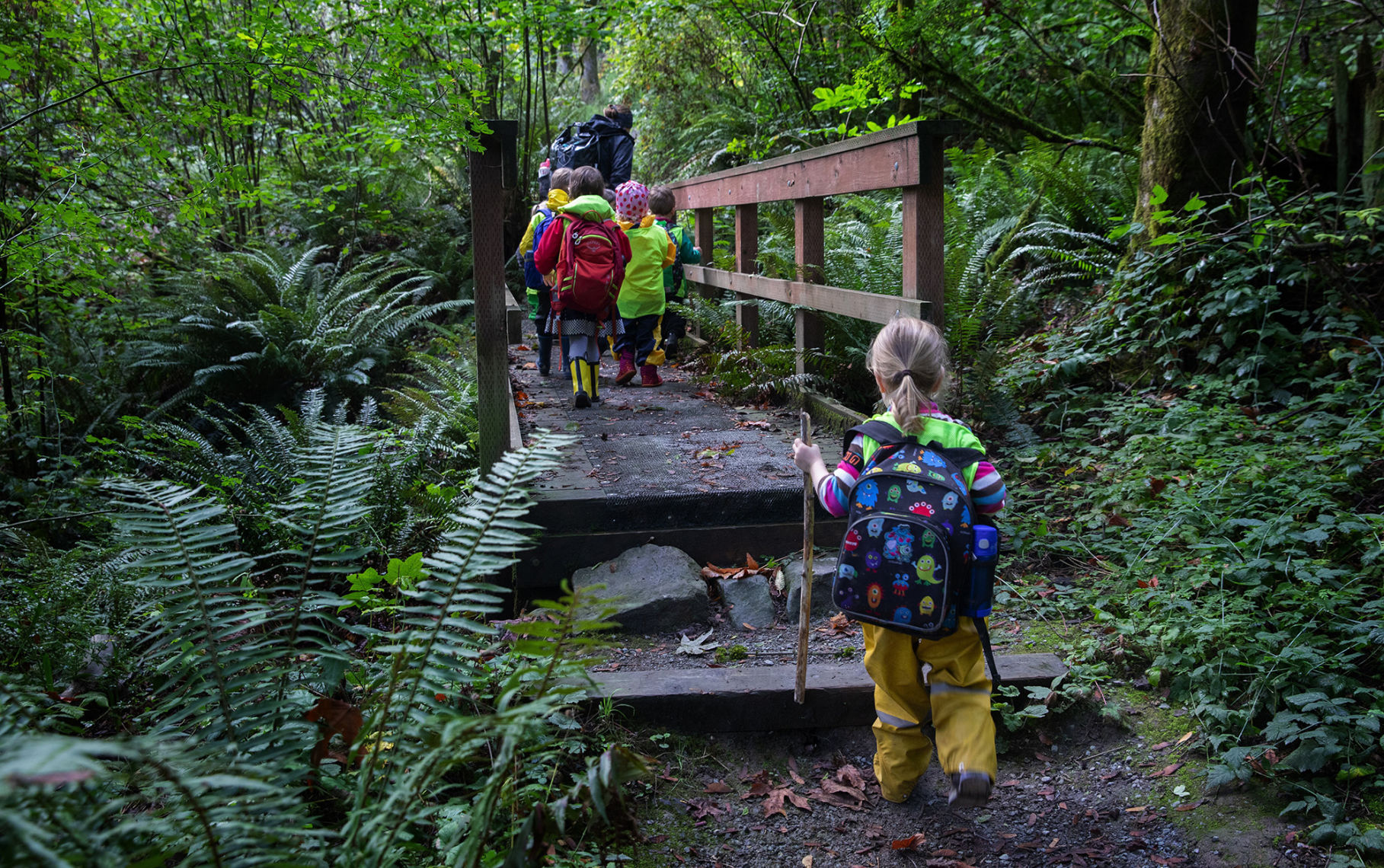 Outdoor preschool hike